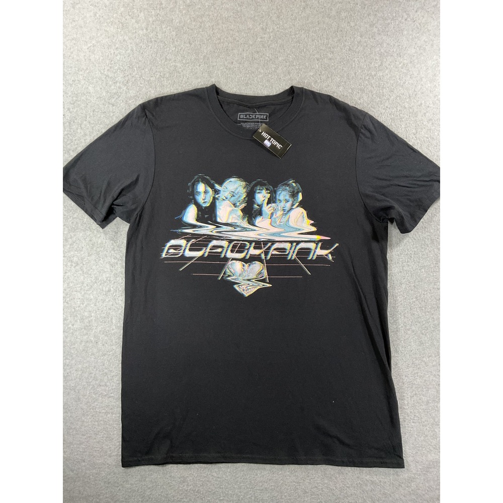 Blackpink Hot Topic Glitch Graphic T-Shirt K-Pop YG Black XL NEW 1180
